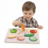 VIGA Drewniane Puzzle Układanka Montessori 2w1 Figurki Warzywa