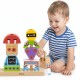 VIGA Układanka Piramidka Roboty + Wzory 8 el.