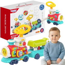 WOOPIE BABY Lokomotywa Pchacz Jeździk 2w1 Interaktywny Pociąg