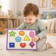 VIGA Drewniane Puzzle Z Pinezkami Kształty