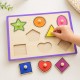 VIGA Drewniane Puzzle Z Pinezkami Kształty
