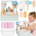 TOOKY TOY Drewniana Toaletka Łazienka z Akcesoriami Lustrem