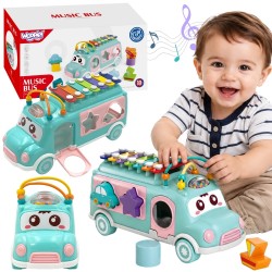 WOOPIE BABY Samochodzik Muzyczny Sorter z Cymbałkami Zielony