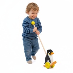 Viga Toys Drewniany Pchacz Pingwin