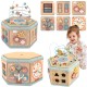 TOOKY TOY Interaktywny Drewniany Sześciokąt Montessori Otwierane Pudełko