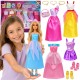WOOPIE ROYAL Zestaw 5 Sukienek Balowych z Akcesoriami i Lalką