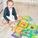 Tooky Toy Drewniana Układanka Gra Dla Dzieci Klocki Magnetyczne dla Dzieci 49 el.