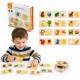 VIGA Drewniane Puzzle Nakarm Zwierzątko Co jedzą Zwierzęta Układanka