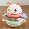 WOOPIE Baby Wańka Wstańka Zabawka Sensoryczna 2w1 Grzechotka Gryzak Różowa