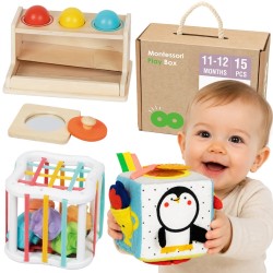WOOPIE GREEN Pudełko Box 5w1 Montessori Edukacujny 11-12M