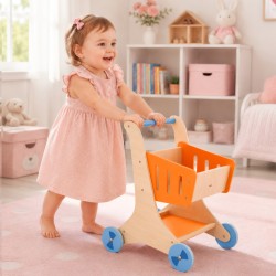 Drewniany Wózek sklepowy na zakupy Viga Toys