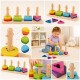TOOKY TOY Sorter Kształtów z Kolorowymi Blokami