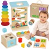 WOOPIE GREEN Pudełko Box 6w1 13-15m Montessori Edukacyjne Sensoryczne FSC