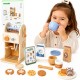 TOOKY TOY Drewniany Zestaw Do Kawy - Barista