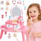 TOOKY TOY Różowa Toaletka Drewniana Do Makijażu z Lustrem