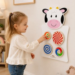 Drewniana Gra ścienna Wzory Krówka Viga Toys