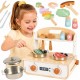 TOOKY TOY Drewniana Kuchnia z Grillem i Akcesoriami