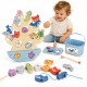 TOOKY TOY Drewniany Zestaw Morskich Zabawek Wieża Balansująca Łowienie Ryb Figurki 23 Elementy