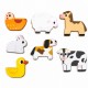 VIGA Drewniane Puzzle Układanka Montessori 2w1 Figurki Farma