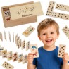 VIGA Drewniane Domino 2w1 Zwierzęta i Liczby