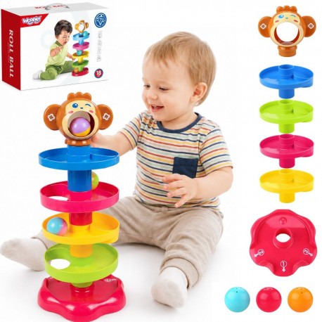 WOOPIE Kulodrom Tor Kulkowy Zestaw Spirala + 3 Kulki
