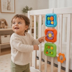 WOOPIE BABY Kostka Sensoryczna Manipulacyjna 6w1 Edukacyjna Zabawka Interaktywna