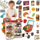 WOOPIE Supermarket z Wózkiem Sklepowym Waga Kasa Skaner + 48 Akcesoriów