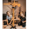 WOOPIE Wielki Dźwig Żuraw Zdalnie Sterowany 103 cm R/C Regulacja Koparka  + 4 Akc.