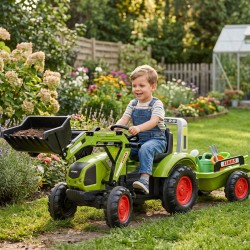 Claas Arion 430 Traktor na pedały z łyżką i przyczepką 1040AM Zielony FALK
