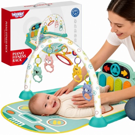 WOOPIE BABY Mata edukacyjna z pianinkiem 10 el