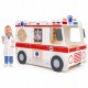 VIGA Duży Drewniany Ambulans Zestaw Karetka Małych Ratowników Akcesoria 25 el.