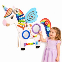 Viga Drewniana Tablica Sensoryczna Manipulacyjna Jednorożec