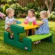 Little tikes Duży stół - stolik piknikowy zielono-żółty