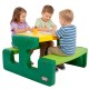 Little tikes Duży stół - stolik piknikowy zielono-żółty