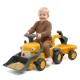 FALK Jeździk Traktor Komatsu z Łyżką Koparką i Przyczepą