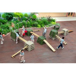 CLASSIC WORLD EDU Tor Przeszkód XXL Plac Zabaw Multi-Sprawnościowy
