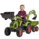 Traktor  na Pedały CLAAS AXOS Ogromny z Przyczepą, Łyżką i Spychaczem FALK