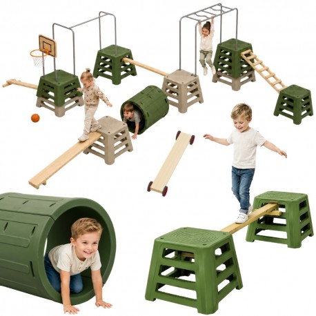 CLASSIC WORLD EDU Tor Przeszkód XXL Plac Zabaw Multi-Sprawnościowy