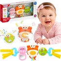 WOOPIE BABY Zawieszka do Wózka Łóżeczka Sensoryczna Grający Krab Lusterko Rybka 6m