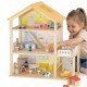 VIGA PolarB Duży Drewniany Domek dla Lalek + Figurki