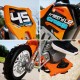 Feber Motocykl Cross Pomarańczowy na Akumulator 6V dla Dzieci