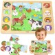 Viga Drewniane Puzzle "Magiczna Farma" Układanka 17 el.