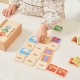 Viga  Drewniana Gra Pamięciowa Memo Zwierzątka Edukacyjna Dzieci 3+