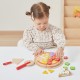 VIGA Drewniana Pizza Do Krojenia Zestaw kuchenny 27 el. Dla Dzieci 18M+