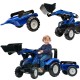 FALK Traktor New Holland Niebieski na Pedały z Przyczepką od 3 Lat