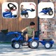 FALK Traktor New Holland Niebieski na Pedały z Przyczepką od 3 Lat