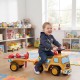 FALK Jeździk Ciężarówka Budowlana JCB z Przyczepą i Akcesoriami