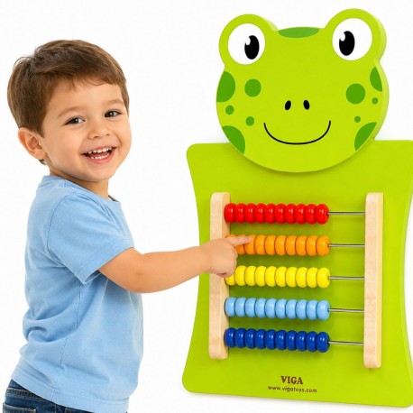 Drewniane Liczydło edukacyjne Żabka Viga Toys