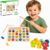 Tooky Toy Drewniana Gra Łowienie Rybek Nauka Literek 29 el.