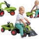 FALK Traktorek Jeździk Baby Claas z Koparką Łyżką i Przyczepą